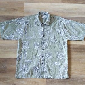 Vintage Ringo Hawaiian Button Down Aloha Shirt Size L